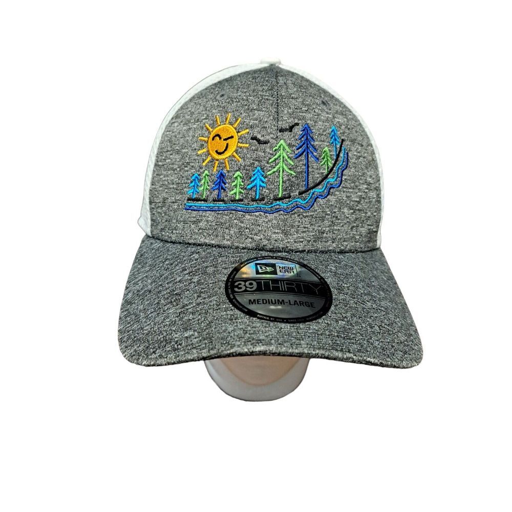 New Era 39Thirty Embroider Cap/Hat Medium-Large Gray &‎ White 4imprint